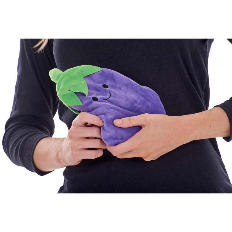 K Collection Heat Pack with Novelty Plush Cover - Aubergine