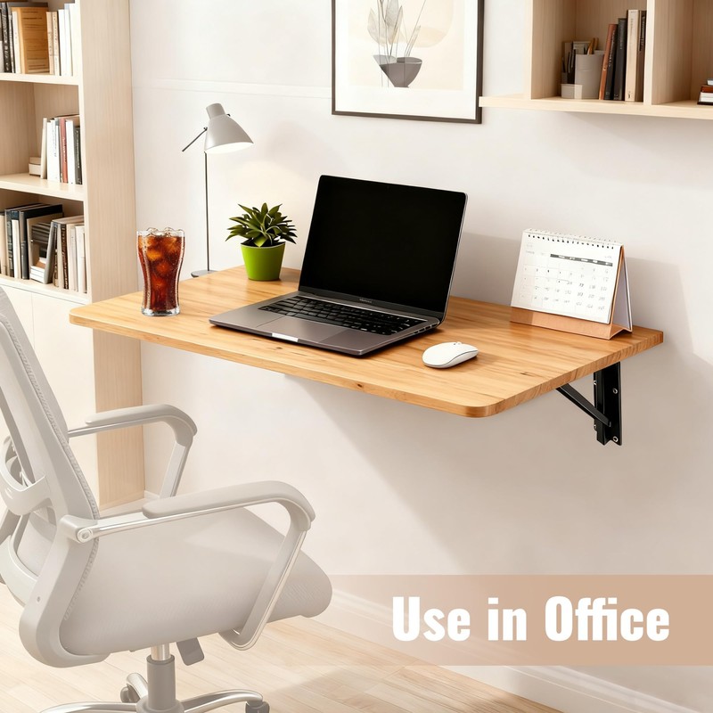 CHZHWFDC Wall Mounted Folding Table, 15.7"x31.5", 100 LBS Load
