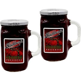 Blackburn's Fruit Preserves with Reuseable Mug, 2-Pack 18 oz. Jars (Strawberry)
