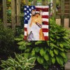 USA American Flag with Collie Smooth Flag Garden Size SS4226GF