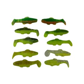 SANDAFishing 10 rubber fish perch trout chub - Relax Kopyto 5 cm killer shad 2 inch perch bait rubber bait zander (set 2)