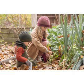 Disana Beanie, 100% Organic Merino Wool GOTS, IVN Best | Especially Soft Knitted Hat | Baby Toddler Child Unisex | Made in Germany, Caramel Natural