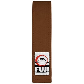 Fuji Solid Rank Karate Judo TKD Belts - Premium Cotton Belt with Durable Stitching - Ideal for Mixed Martial Arts (Brown, 2)