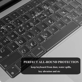 TOCOZOC Funda MacBook Air 13.6 Pulgadas Crystal Case 2025-2022 M4 M3 M2 A3113 A2681 Funda MacBook, Cubierta de Teclado y 2 Protector de Pantalla y 8 Webcam Cover y Fundas Antipolvo