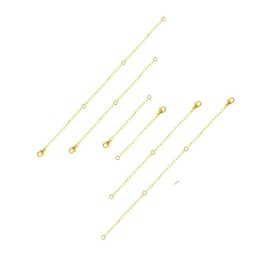 Changyeah Necklace Extender Chains,6 Pcs Necklace Extender Chains,3 Different Length for Necklace Extenders,for Jewelry Gold Necklace Bracelet Anklet(golden)