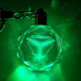 Unbranded  Polaris Slingshot glass LED RBG blink Key ring Keychain
