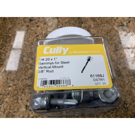 CULLY, MINERALLAC LOT OF 25 CULLY 61169J SAMMY'S FOR STEEL VERTICAL MOUNT 3/8" ROD  1/4-20
