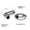 Sanixa GO1315 Wall Connection Elbow Chrome-Plated Brass Connection Shower Hose