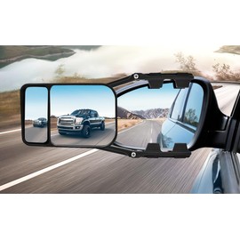 Baceyong Universal Black Extension Rearview Mirrors for Cars Trailers RVs Caravans, Adjustable Wide Vision Trailer Towing Rear View Mirrors (1/2 Piece Optional)