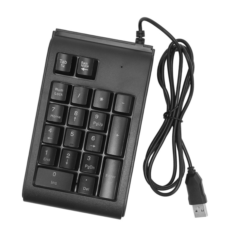 USB Wired Numeric Keypad 19 Keys Number Pad Waterproof RGB