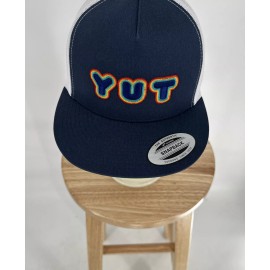 Yupoong YP Classics Yupoong Flat Bill “YUT” Trucker Cap Structured Meshback Snapback