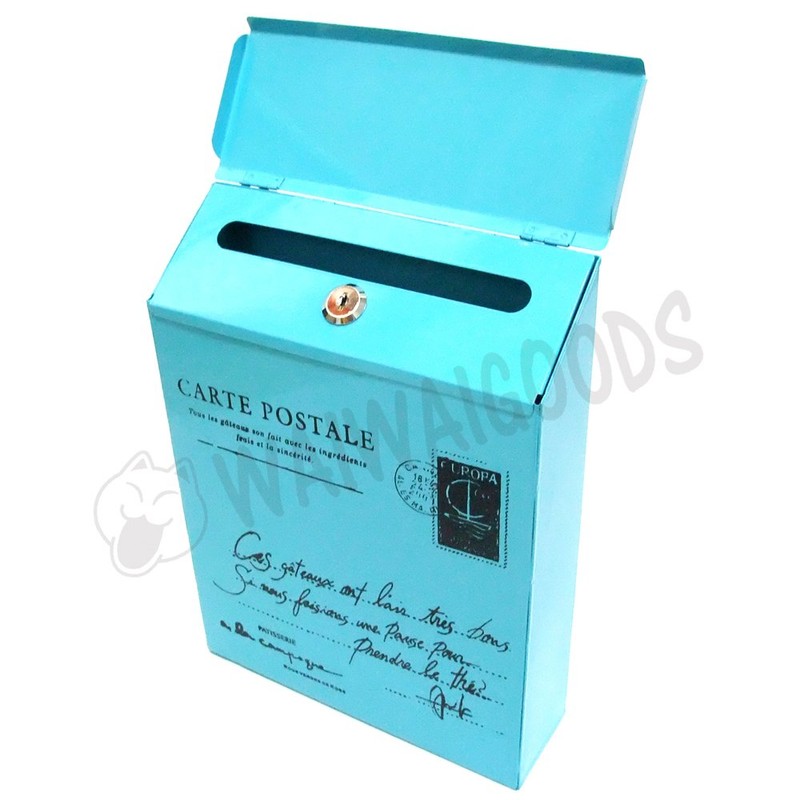 WAIWAIGOODS Multi-Purpose Mail Box with Keyed Postcard Style Postbox Antique