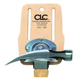Custom Leathercraft 739 Steel Swinging Hammer Holder, Top Grain Leather, Tan