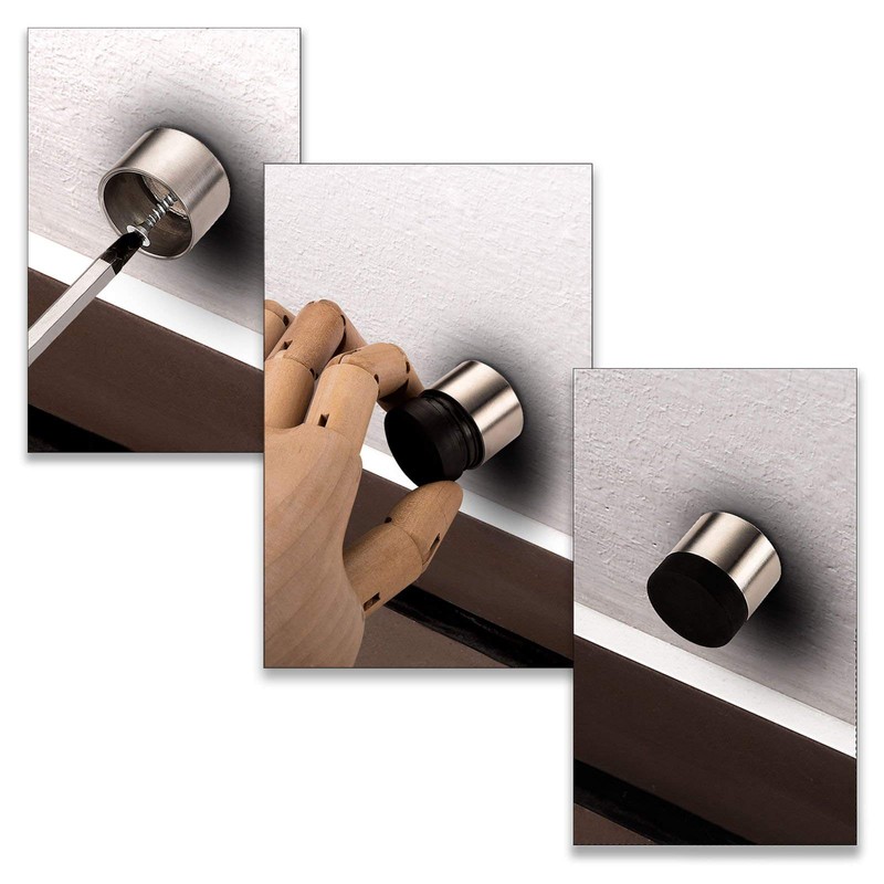 So-Tech Door Stop Topper Real Stainless Steel Diameter 30 mm