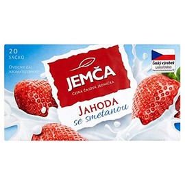 Jemca Strawberries & Cream tea Made in Czech Republic 20 tea bags/1 box
