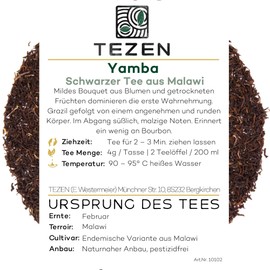 Black tea "Yamba" from Malawi, Africa, high-quality black tea from a smallholder initiative in Malawi, Africa 80 g