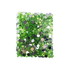 John Bead 1000 Pieces 8mm (SS39), Peridot, Acrylic Round Flat Back Rhinestones for Jewelry Making, DIY Crafts, Nail Art, Face Makeup, Clothes