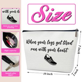 ELSGFHSU Running Gifts Makeup Bag, Gifts for Runner, Marathon Lover, Sports Stuff and Accessories for Women, Cosmetic Bag for Purse, Sports Mom Must Haves