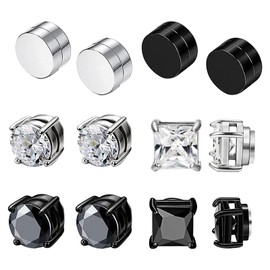 6 Pairs Magnetic Earrings Men's Magnetic Earrings Magnetic Earrings for Men