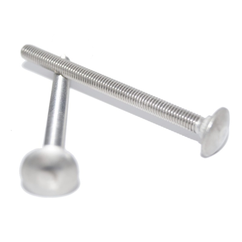 Carriage Bolts M6 x 12 Pack of 4 Round-Head Screws