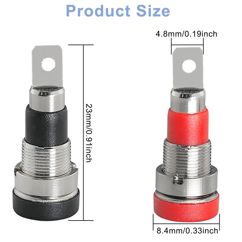 Xiatiaosann 12 Pcs Banana Jack Socket, Female Banana Plug Connector,