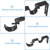 Black Curtain Rod Bracket, 3Pcs Double Curtain Rod Bracketsheavy Duty