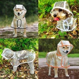 Zerodis Dog Raincoat, Transparent Pet Raincoat Comprehensive Pet Raining Coat Bite Resistant Pet Rain Poncho for Golden Retriever Samoyed Schnauzer (M)