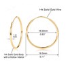 14k Yellow Gold Endless Hoop Earrings 18x1.0mm