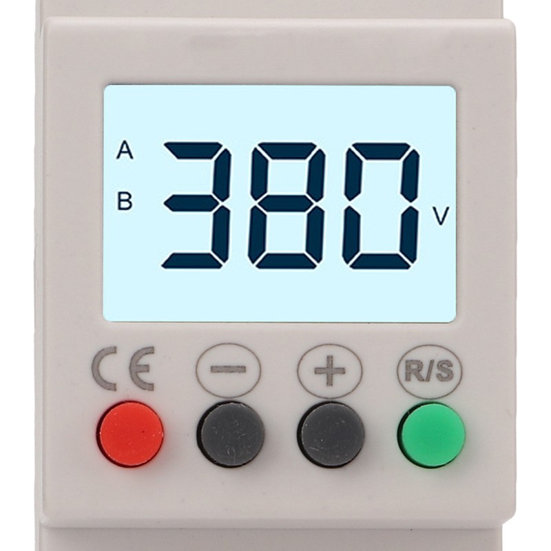 Over Under Voltage Protector Protective Device 3 Phase LCD Digital
