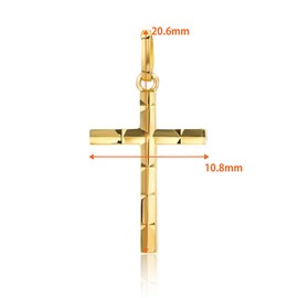 Orovi 14ct Yellow Gold Cross Pendant, Yellow Gold