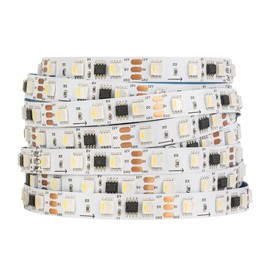 BTF-LIGHTING 5050SMD WS2814 RGBW 4-in-1 IC Addressable LED Strip RGB+Warm White 5M 60LEDs/m DC12V White PCB IP30 Not Waterproof Dreamcolor for Indoor Home Decoration DIY Project (Strip Only)