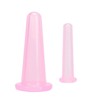 Zenarao 2Pcs Pink Facial Cupping Set Silicone Massage Cups Vacuum