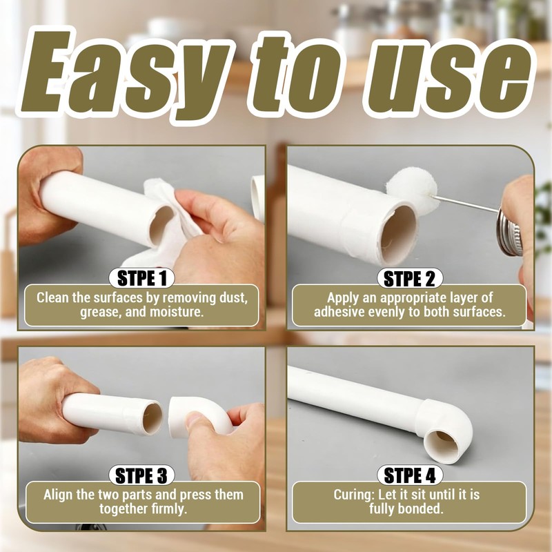 PVC Cement, PVC Pipe Glue, Strong Bonding Strength Pressure, 4.58