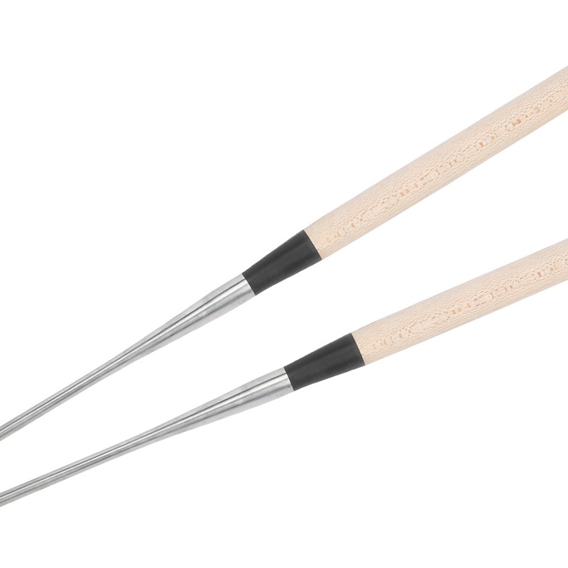 Stainless Steel Chopsticks Japanese Sushi Chopstick with Wood Handle Kitchen