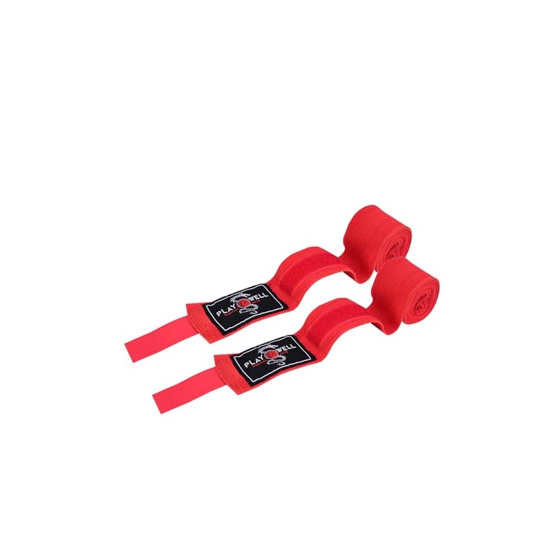 Playwell Marttial Arts 2.5m Red Kids Boxing Hand Wraps (Pair)