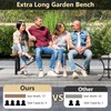 Tangkula 72” Outdoor Bench, Extra Long Patio HDPE Bench for
