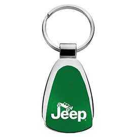 Au-TOMOTIVE GOLD Teardrop Key Chain for Jeep Climbing (Green)