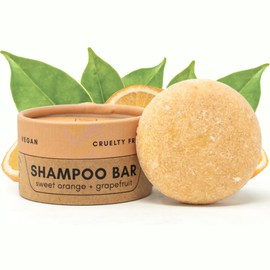Zero Waste MVMT Zero Waste MVMT Shampoo Bar | Sweet Orange + Grapefruit | Eco-friendly Shampoo with Travel Container | Natural Salon Quality Shampoo, Zero Waste & Plastic Free