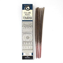Copal Tonatiuh Natural Incense Sticks, 100% Natural Copal Resin from Mexico, Scented and Relaxing Incense Sticks, Intense Aroma for Intense Fumigations, 6 Sticks