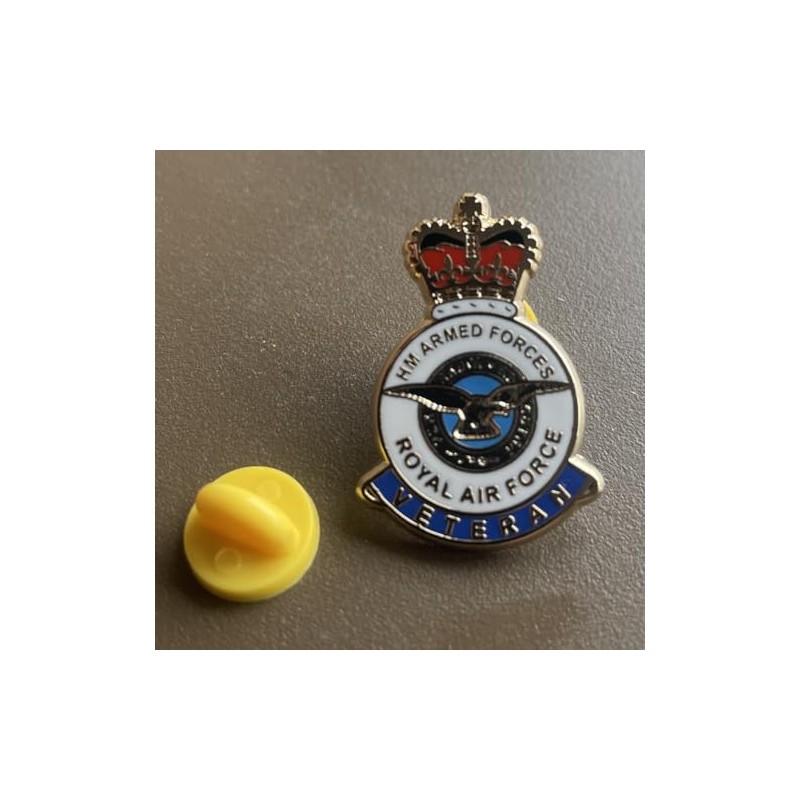 RAF Royal Air Force Veteran Lapel Pin Badge - HM