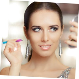 IWOWHERO Professional Eyebrow Tweezers Stainless Steel Tweezers Set Precision Eyebrow Tools for Women Hair Removal Tweezer Brush