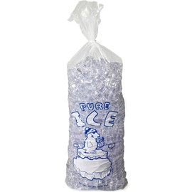 Ice Bags 20 lb – Pack of 500 on Wire Wicket with Twist Ties – Heavy Duty Bulk Ice Bags for Ice Machine – Perfect for Gas Stations,Restaurants & Convenience Stores – by Interplas