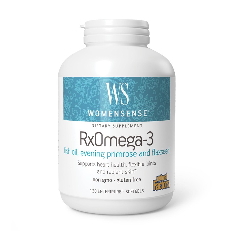 Natural Factors RxOmega-3 Factors, Women's Blend 120 Softgels