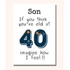 40th Birthday Card For Son From Mum, Dad Funny