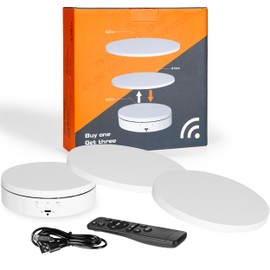 PYZIVISJH Remote control Motorized Rotating Display stand - 360° Electric Rotating Platform | 3-in-1 Sizes - 5.74", 7.08" and 8.66" Replacement Covers - Rechargeable Turn Table - Live Streaming & Photography