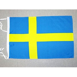 AZ FLAG Sweden Flag 18'' x 12'' Cords - Swedish Small Flags 30 x 45cm - Banner 18x12 in