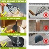 Umite Chef Umite Chef 36pcs Silicone Kitchen Cooking Utensils with Holder, Heat Resistant Cooking Utensils Sets Wooden Handle, Nonstick Kitchen Gadgets Tools Include Spatula Spoons Turner Pizza Cutter(Black)