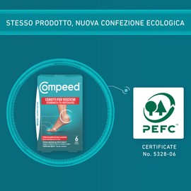 COMPEED Pack of 6 Durable Waterproof Bladder Plasters - 100% Plastic Free