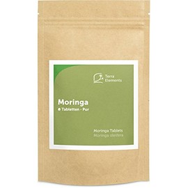 Terra Elements Organic Moringa Tablets (500 mg, Pack of 240) I Rich in Vitamin A I 100% Pure I Vegan I Raw Food