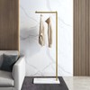 ZHBHYZ Gold clothing rack with Marble Base,Modern clothes racks for